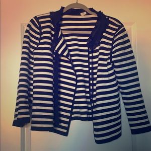 J Crew Striped Cardigan